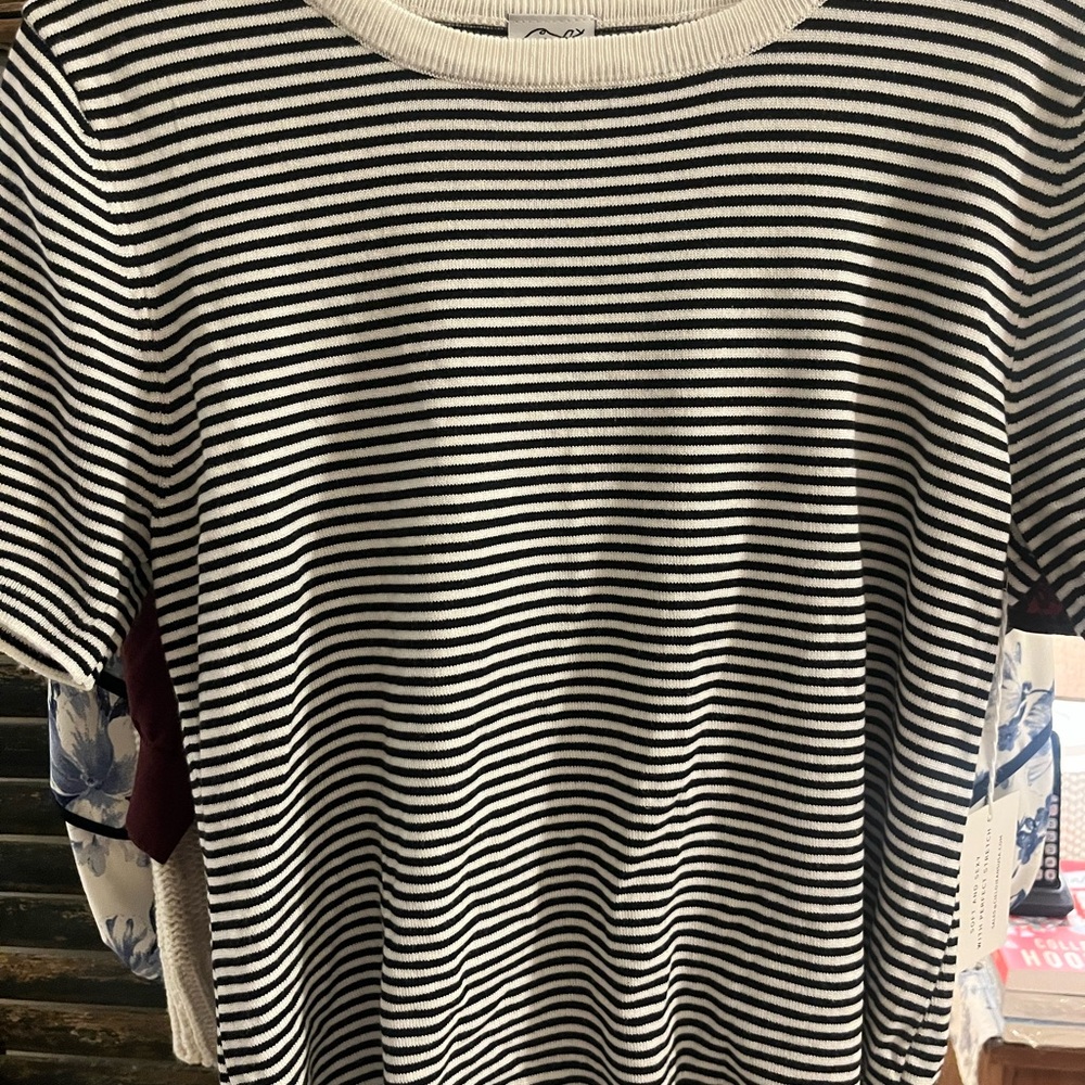 Cielo Monochrome Striped Top